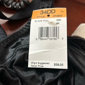 New With Tags Bali Black Bra.  Never worn. Style DF3820
